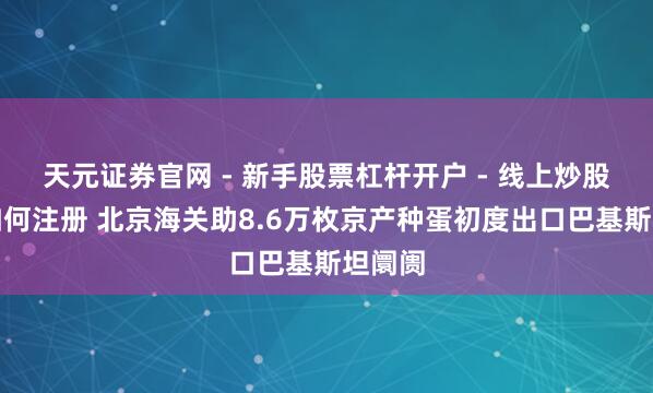 天元证券官网 - 新手股票杠杆开户 - 线上炒股配资如何注册 北京海关助8.6万枚京产种蛋初度出口巴基斯坦阛阓