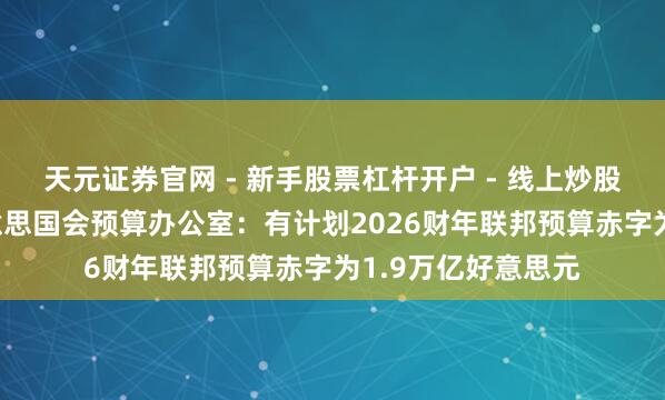 天元证券官网 - 新手股票杠杆开户 - 线上炒股配资如何注册 好意思国会预算办公室：有计划2026财年联邦预算赤字为1.9万亿好意思元
