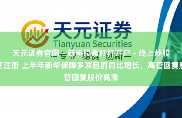 天元证券官网 - 新手股票杠杆开户 - 线上炒股配资如何注册 上半年新华保障多项目的同比增长，高管回复股价高涨