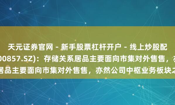 天元证券官网 - 新手股票杠杆开户 - 线上炒股配资如何注册 协创数据(300857.SZ)：存储关系居品主要面向市集对外售售，亦然公司中枢业务板块之一