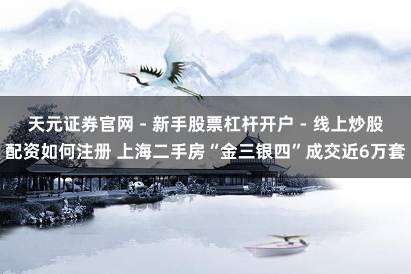 天元证券官网 - 新手股票杠杆开户 - 线上炒股配资如何注册 上海二手房“金三银四”成交近6万套