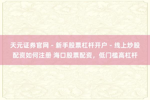 天元证券官网 - 新手股票杠杆开户 - 线上炒股配资如何注册 海口股票配资，低门槛高杠杆